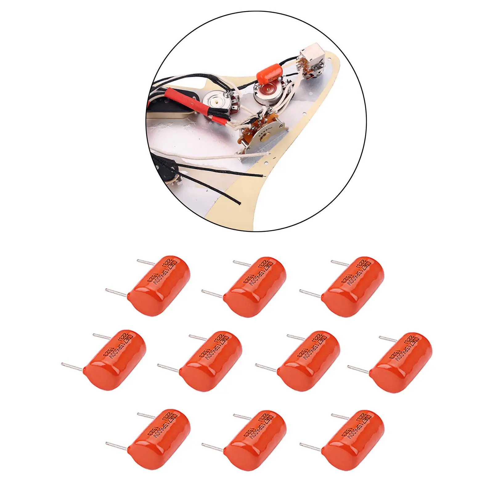 10pcs Metal High Frequency Response Capacitor For Electric Guitar Tone Enhancement Offer Clear Sound Type1