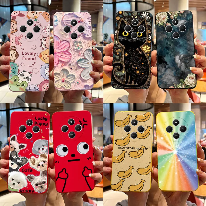 Cute Cat & Puppy Cartoon Silicone Phone Case - Soft TPU Bumper Cover