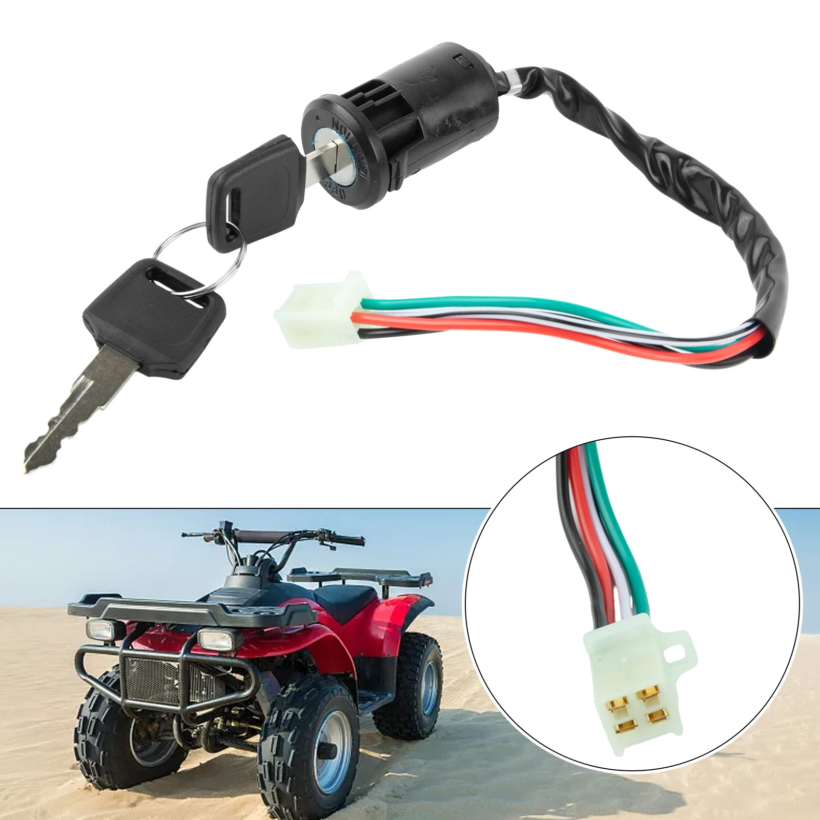 CHIAVE DI ACCENSIONE barile 50-250 cc on/off per interruttore moto in plastica ATV EUR 10,82