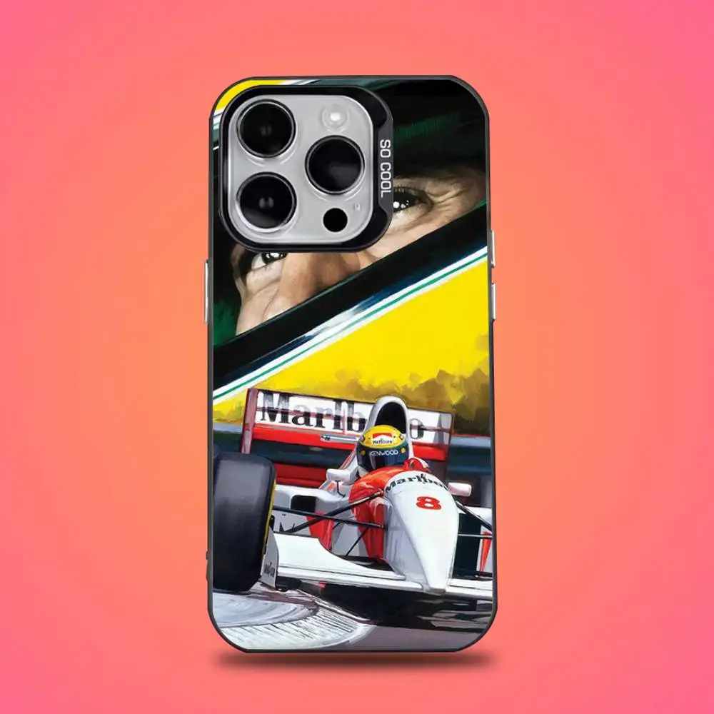 Racing Legend Ayrton Senna Black Matte Anti-Fall Phone Case