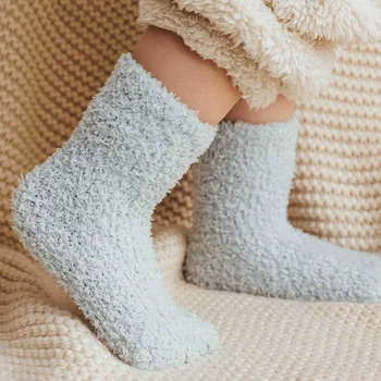 Winter Thick Newborn Socks Coral Fleece Warm Kids Leg Warmers Girls Boys Toddler Soft Baby Autumn Anti-slip Children Plus Stuff 4