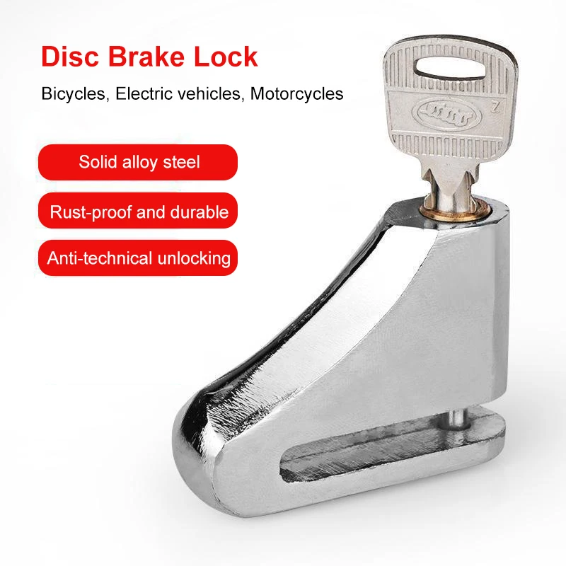 Motorcycle Disc Brake Lock Waterproof Anti-Theft Wheel Padlock With Keys For Motorcycles Scooter Moped Motorbike