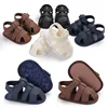 New Baby Girl Sandals 0 to 3 6 9 12 18 24 Months PU Leather Soft Toddler Boy Sandals 1 2 Years White Brown Kids Shoes Boutique 1
