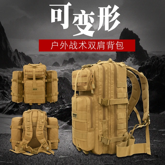 Mochila militar 3P para exteriores para hombre, bolsa Molle para acampar,  alta capacidad, 35L, táctica, montañismo, senderismo, tamaño mediano -  AliExpress