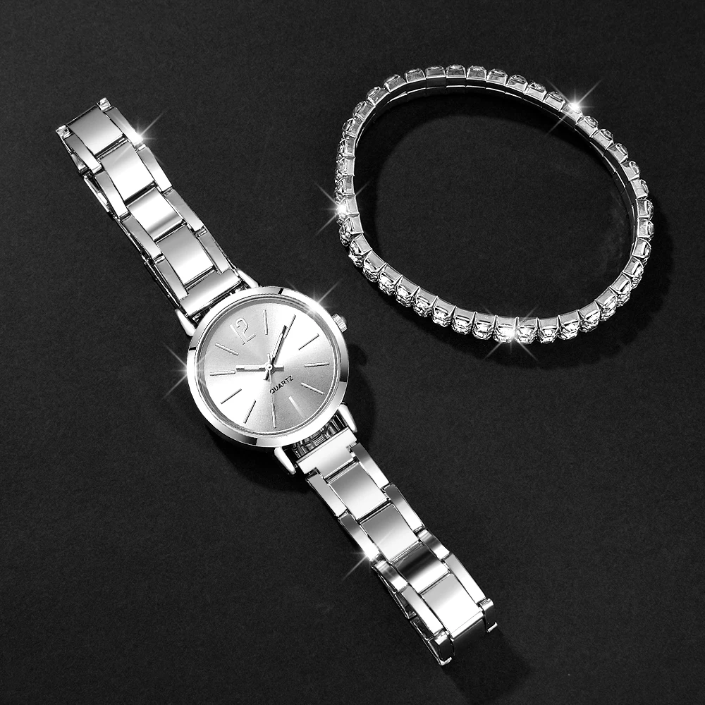 طقم ساعات كوارتز عصرية للفتيات مكون من 6 قطع/2 قطع...