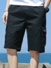 US Oversized  5XL Summer Solid Shorts Men Big Size Social Elastic Waist Men Shorts Outwear Black Beach Chubby Cargo Shorts 4