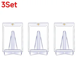 Magnetic Acrylic Trading Card Display Stand - Waterproof Transparent Protector (3Sets)