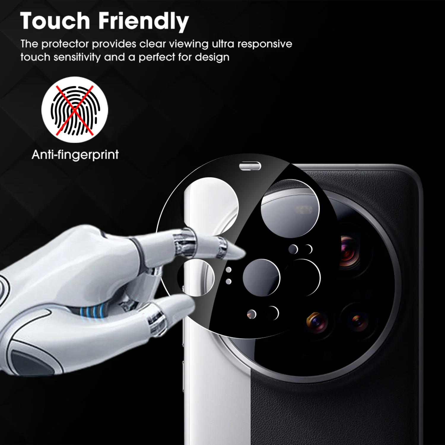 Black Clear Camera Protector: Anti-Scratch 9H Tempered Glass Lens Film