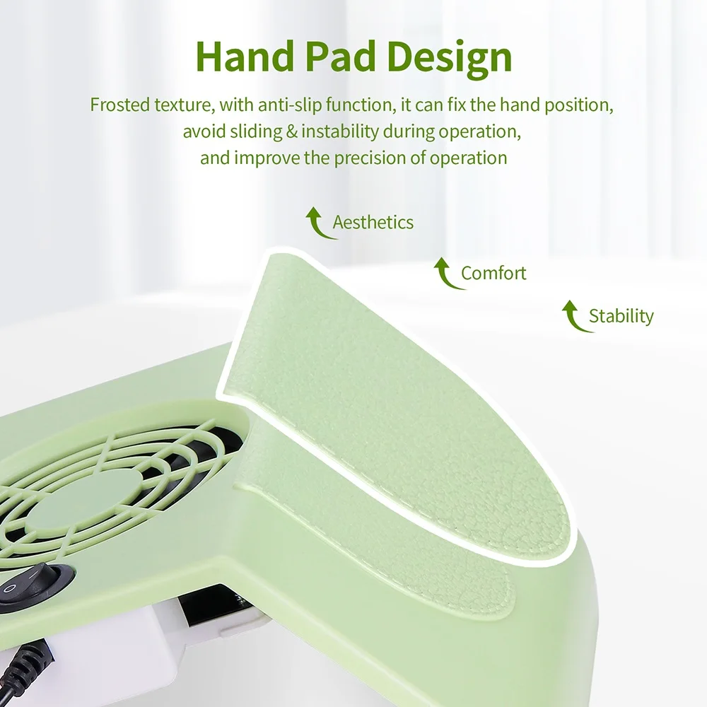 Mini USB Nail Dust Extractor Vacuum Cleaner Manicure Machine Tools Low Noise Nail Powder Sucker With 2 Dust Filter Bags