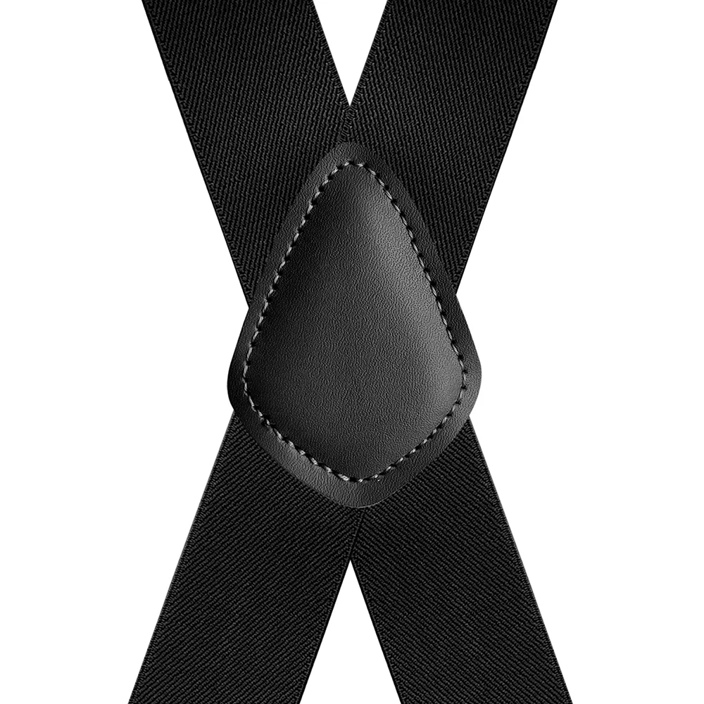 Bretele VOOTHOST pentru bărbați Lucrează rezistente mari și înalte 5 cm lățime X spate cu 4 cleme puternice Bretele elastice ajustabile pentru pantaloni VA036_voghion.com