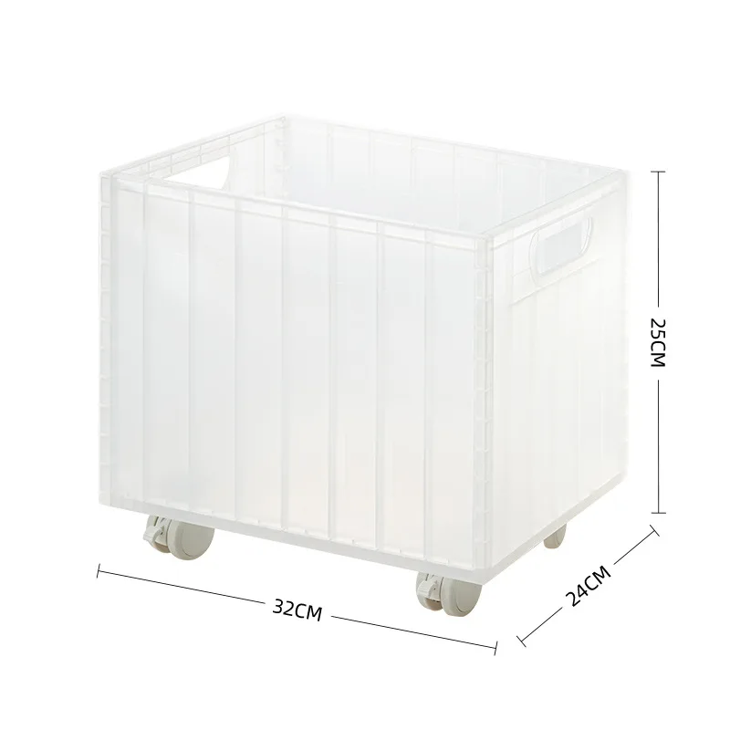 Book Organizer Floor Type Book Storage Box Removable Magazine Organizer with Wheel Bookstand Student Textbook Arrangement Can Be Stacked Book