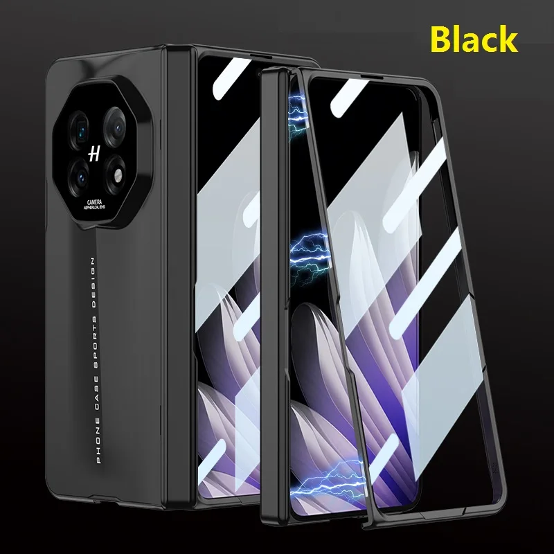 360° Protective Magnetic Hinge Folding Case with Tempered Glass Screen