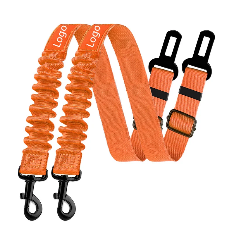 thumbnail image 1 of 2 cinturones de seguridad retráctiles ajustables para mascotas, cinturón de seguridad de nailon para vehículos, resistente y elástico, arnés duradero para perros, 1 of 5
