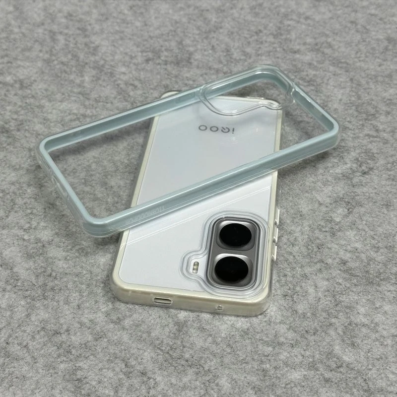 Transparent Two-in-One TPU Anti-fingerprint Shockproof Bumper Case