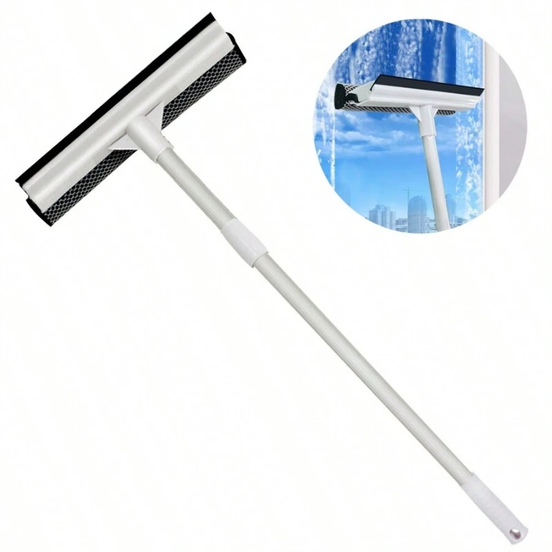 Brosse à Fenêtre pour Livres, Essuie-Glace HOMirror, Outil pour Livres de Voiture, Porte Coulissante, Porte en Verre de Douche, Poignée Longue Réglable