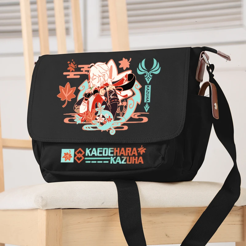 

Genshin Impact Kaedehara Kazuha Xiao Kawaii Anime Schoolbag Shoulder Bag High Capacity Fashion Youth Messenger Travel Bag