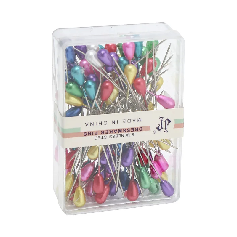 Sewing Pins 50/80/100Pcs Long Pearl Head Pear Shaped Straight Pin