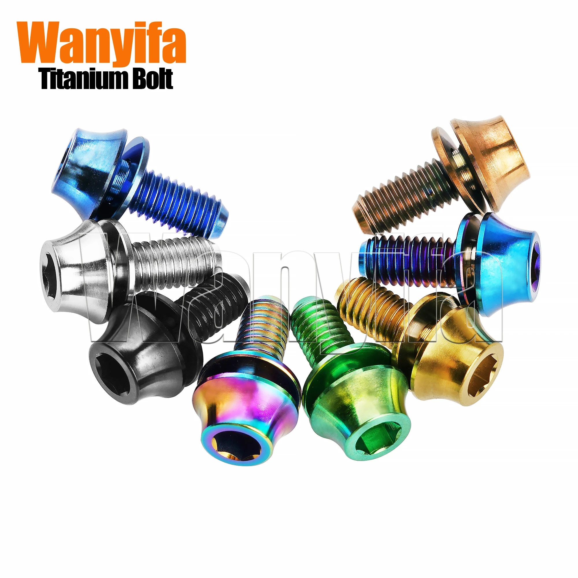 Titanium Bolts M5x12mm Round head with Gasket Screws for MTB Bicycle Cycling Water Bottle Cage Holder bicycle water bottle cage bicycle bottle holder bicycle bottle cage screws