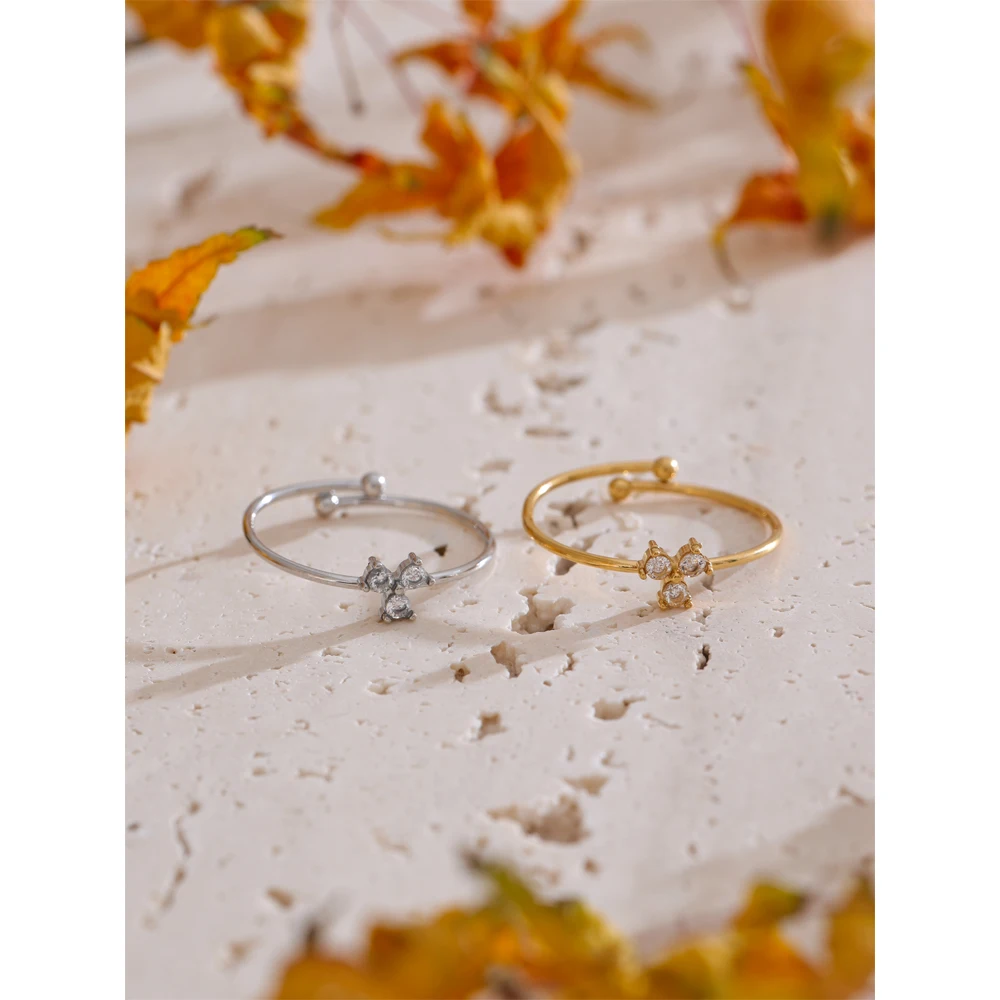 Yhpup Ring Delicate Cubic Zirconia