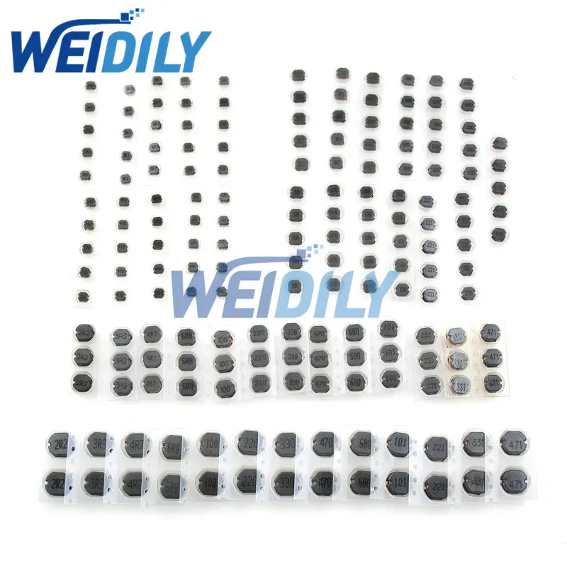 Комплект Силовой Индуктивности SMD CD32 CD43 CD54 CD75 2, 2 мкГн-470 мкГн 2 мкГн-220 мкГн индуктивности чипа обмотки провода 26/39/65/50 шт.