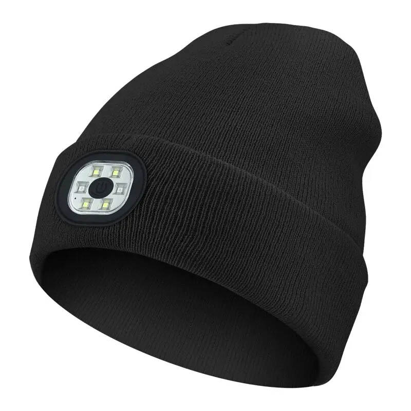 Berretto Invernale Con Luce LED Integrata Ricaricabile USB – 5 LED 120 Lumen, 3 Modalità – Regalo Uomo/donna Per Attività Outdoor