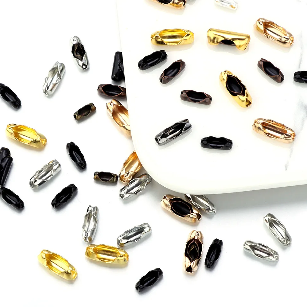 Wholesale Ball Chain Lot - 2.4mm Nickel Plated, Choose 100, 200, 500, Or 1000 Pieces, Free US Shipping