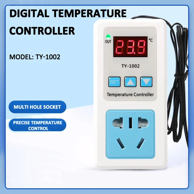 EU/US/FR/UK Thermostat Timer Steckdose Digital Temperatur Controller  Steckdose Mit Timer Schalter Sensor Sonde heizung Kühlung - AliExpress