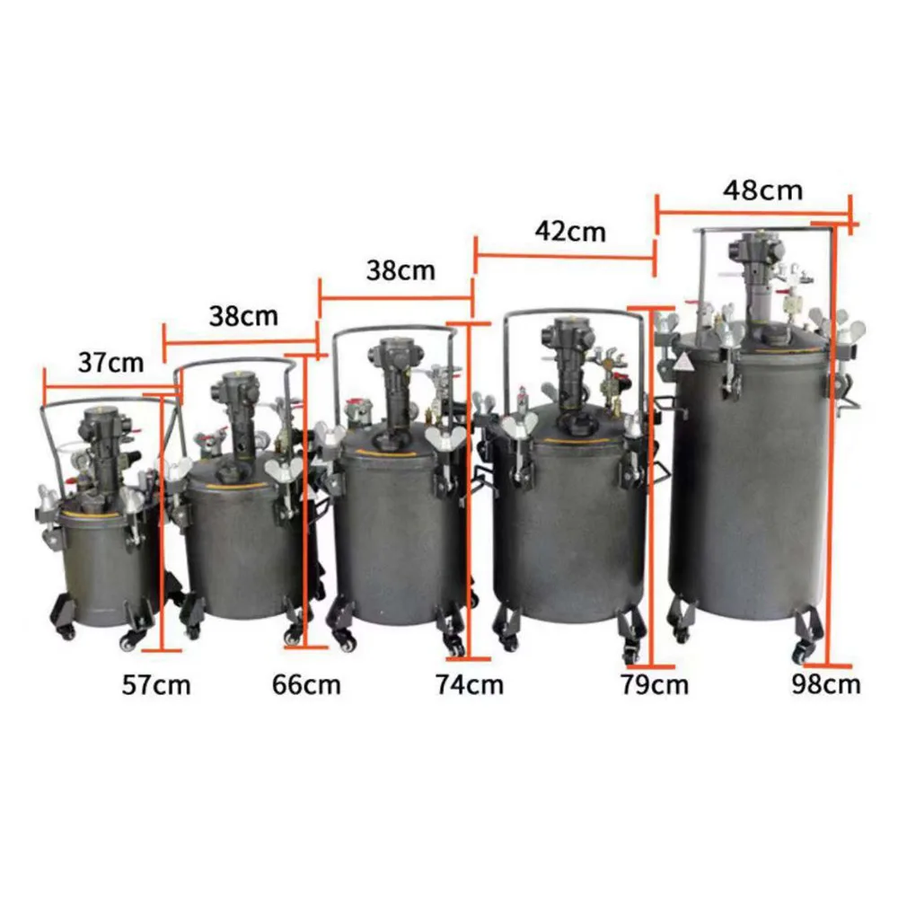 Pressure Pot 30L 40L Spray Paint Pressure Pot Tank with pneumatic Mixing Agitator Paint Tank