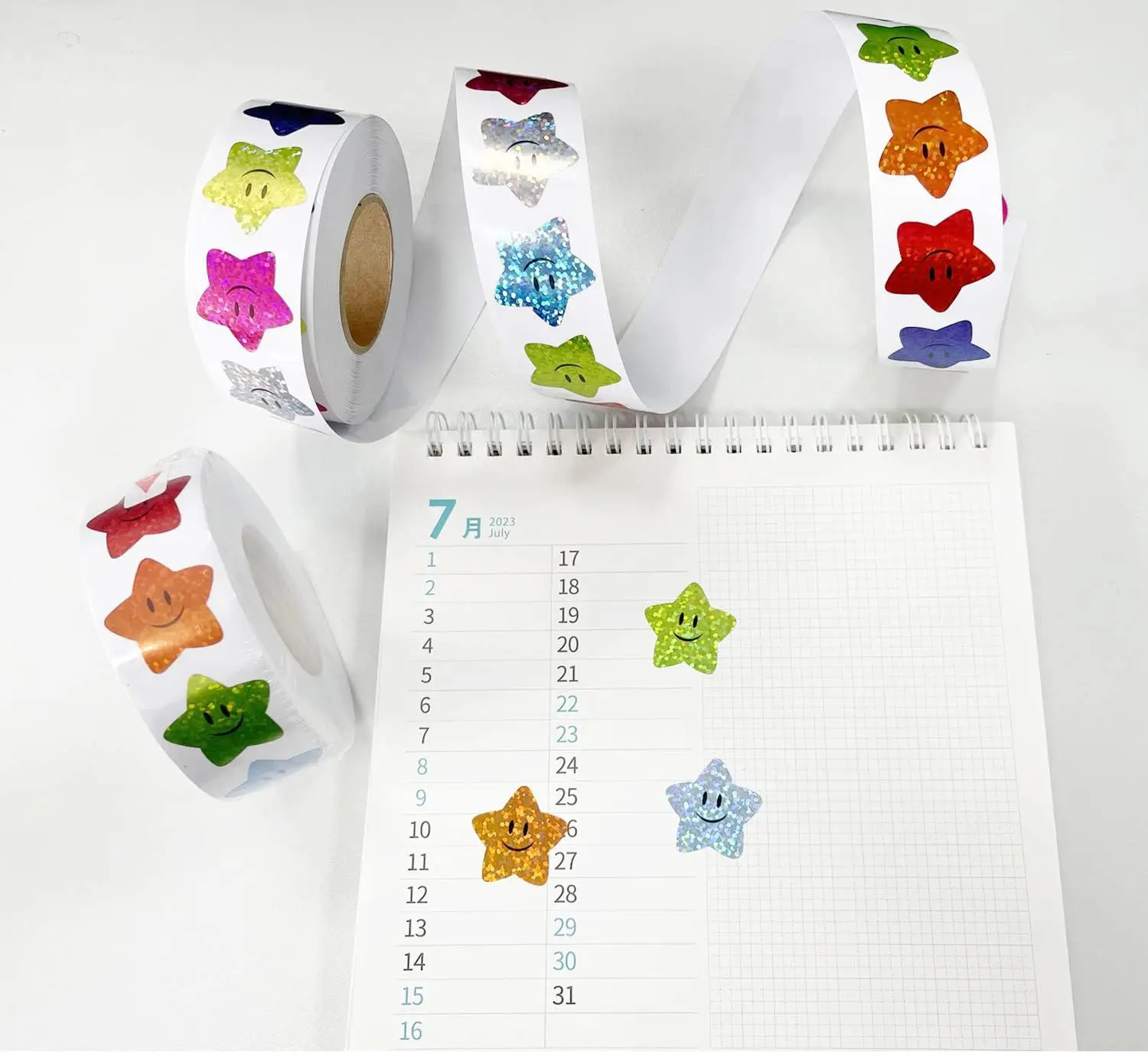 

Holographic Star Reward Stickers Corlorful Adhesive Star Stickers Reward Chart Decorative Toy Gifts Sticker Labels