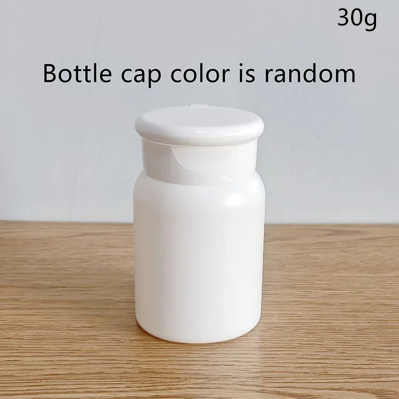 Garrafa recarregável do pó do talco, distribuidor cosmético do pó, recipiente plástico, panelas vazias, 30g, 50g, 100g, 150g, 1pc