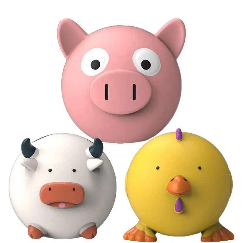 

Dog Balls Pet Dog Toy Squeak Plush Toy Interesting Voice Resistant Bite Toy Clean Teeth Cartoon Shape Design Puppy Squeak Toy