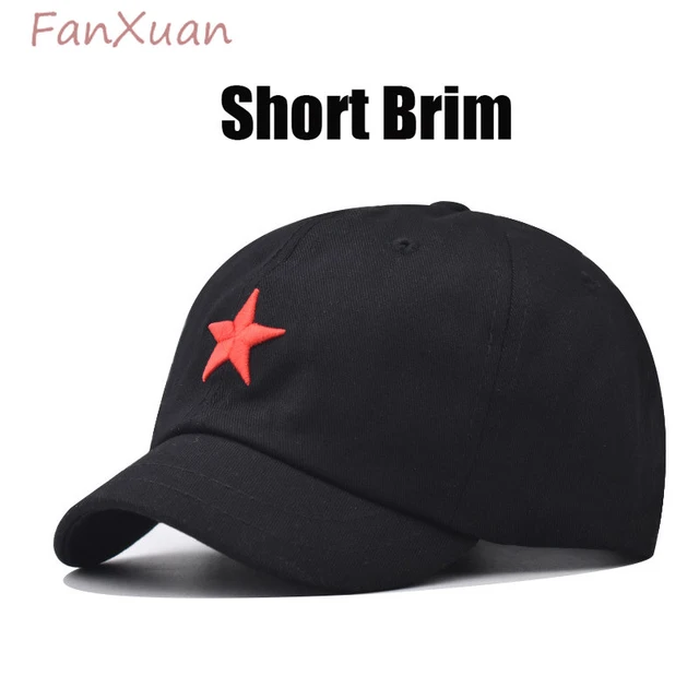 Short Brim Baseball Cap for Men Deisgner Red Star Embroidery Summer Caps  for Men Women Sun Hat Cotton Casual Hats - AliExpress