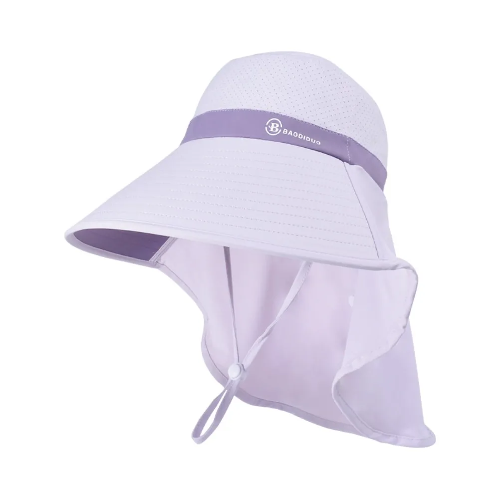 כובע צל נגד קרני השמש UV, כובע הגנה לצוואר, כובע הגנה לצוואר עם שוליים רחבים לזנב סוס