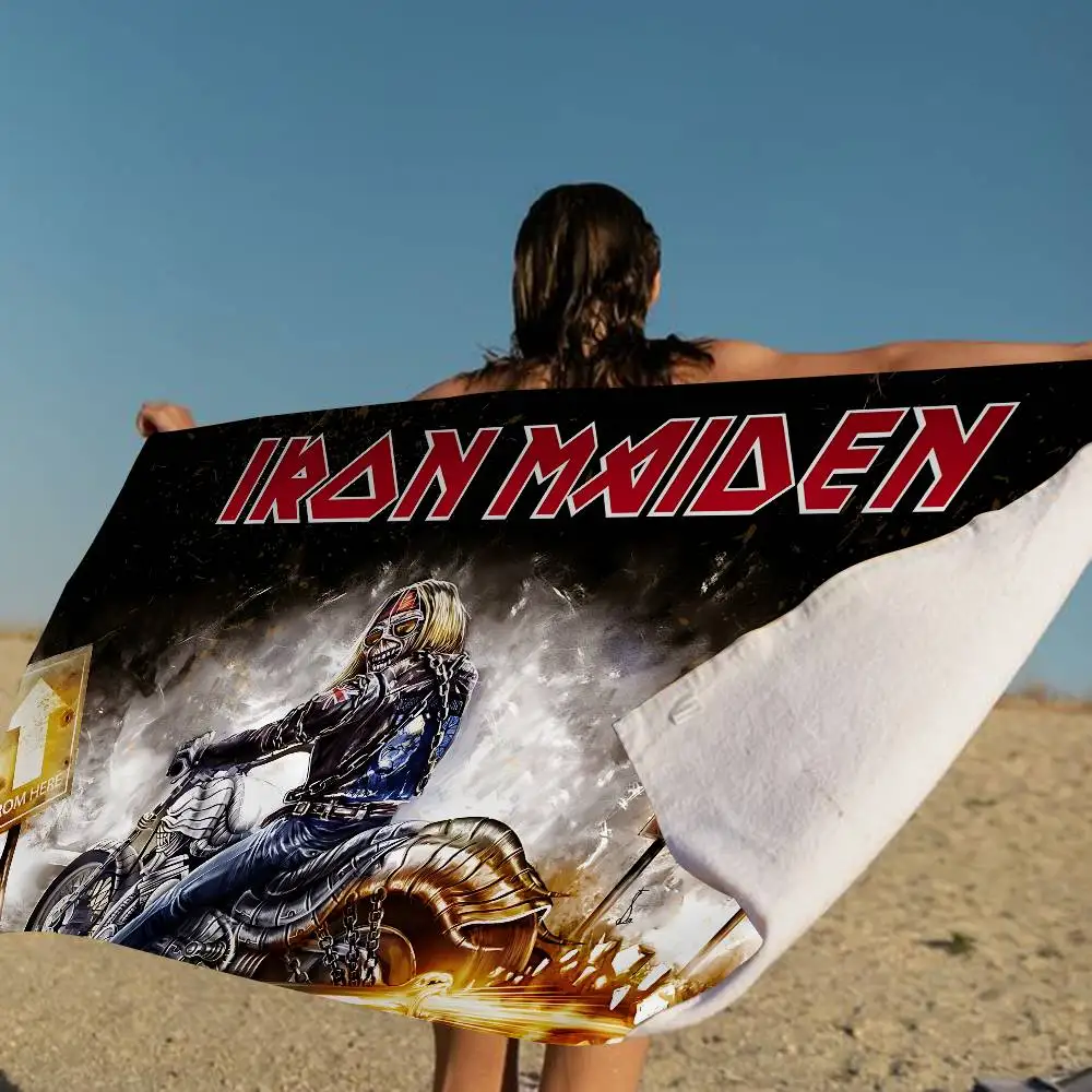 Classic Metal Band I-Iron M-Maidens Microfiber Beach Towel Absorbent Quick Dry Soft Yoga Swimming Resort Mountain Towel