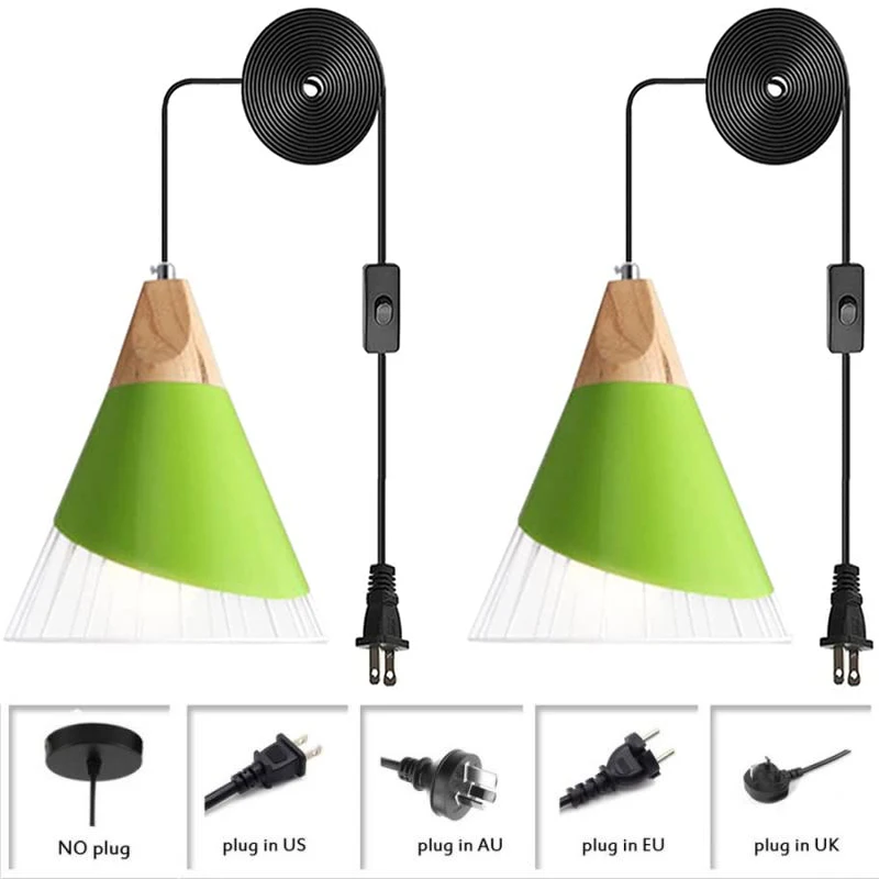 

2 Pack Green Metal Pendant Light Lamp Modern Style Badminton Pendant Lighting Suitable for Entrance Hall Study Bedroom Restauran