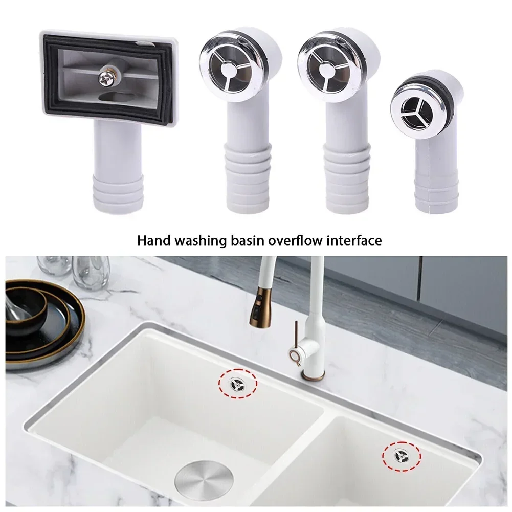 High Quality Overflow Head Overflow Hole Basin Hole Drainage Waste Fitting Drainage Water Hose Joint PP