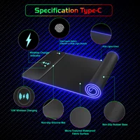 Wireless Charging RGB Luminous Mouse Pad Charger Phone Gaming Mousepad Keyboard Game Table Pad Laptop Mouse Mat Deskpad Mausepad - Image 4
