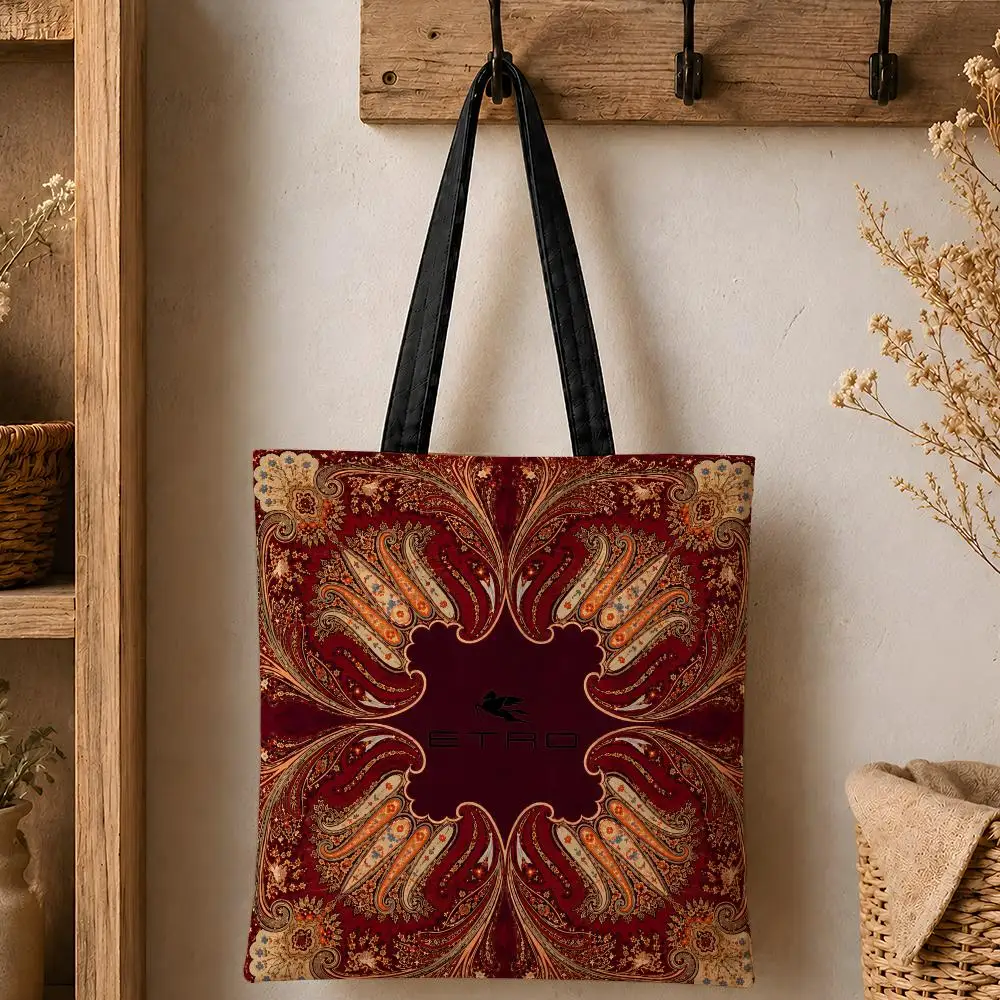 Eco-Friendly Cotton Canvas Tote Bag - Reusable Large Capacity Fashion Storage Bag
