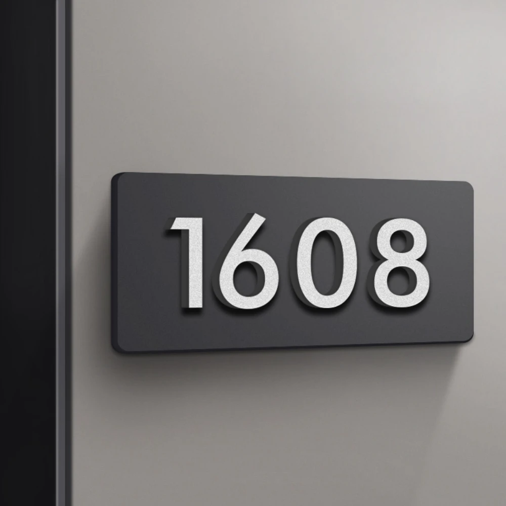 Residential Hotel Restaurant Home House Number Customized Acrylic black gold/black silver house number signs,house numbers