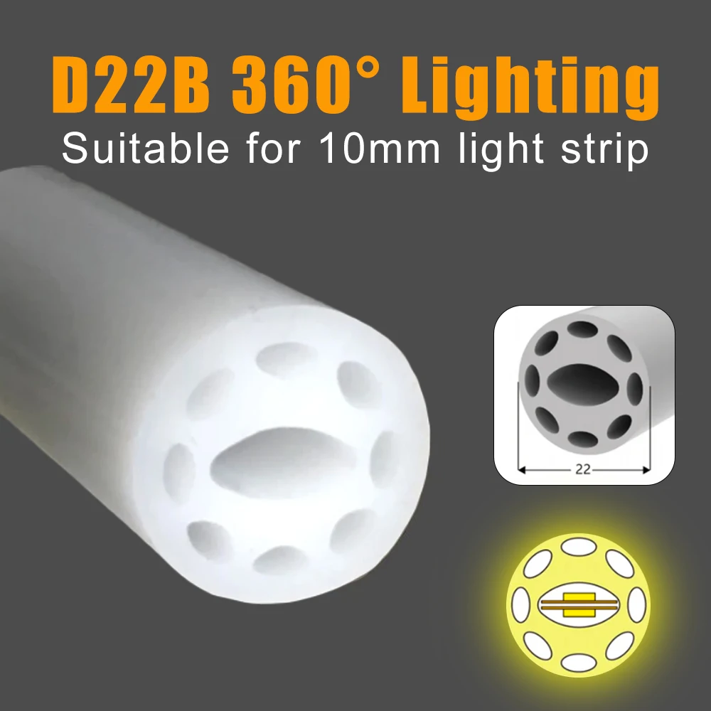 ตัวเลือกสินค้า ท่อซิลิโคนกันน้ำ ยืดหยุ่นสำหรับ LED Strip Light