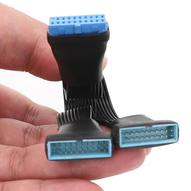 F3MA USB3.0 연장 케이블 컴퓨터 메인 보드 19Pin/20Pin 남성-여성 1-2 분배기 커넥터