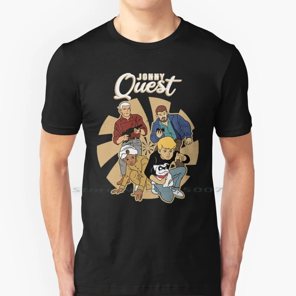 Maglietta Retrò Del Fumetto 100% Cotone Jonny Quest Cartoni Animati Hanna Barbera Mystery Machine Vintage Big Size 6Xl Tee Regalo Moda