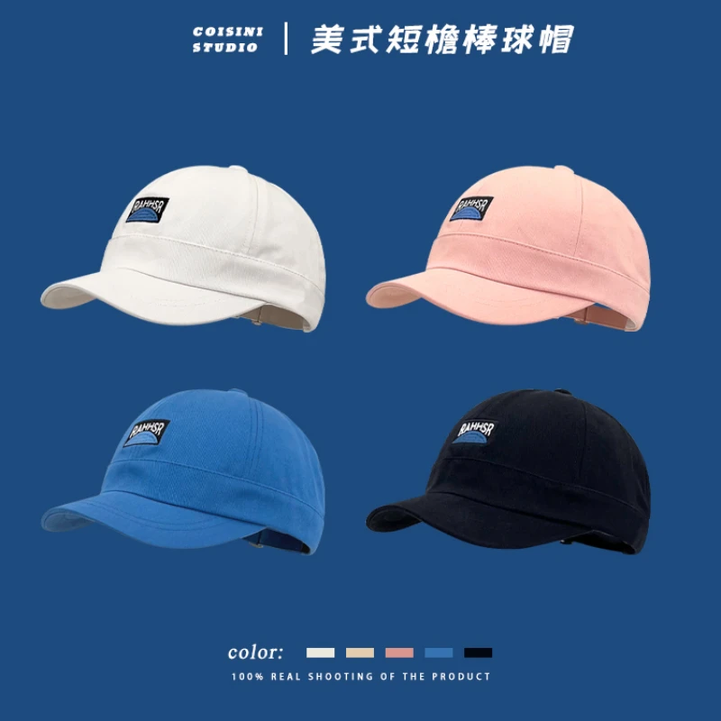 

Korean Version Niche Retro Short-brimmed Baseball Caps for Men and Women Spring and Summer Versatile Street Trend Hip-hop Hat