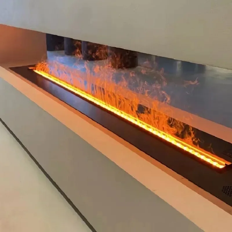 Decorative Vapor Fireplace Led Light 3d Water Steam Electric Fire Place Wall Mounted App Remote Built In 3d Electric Fireplace 4