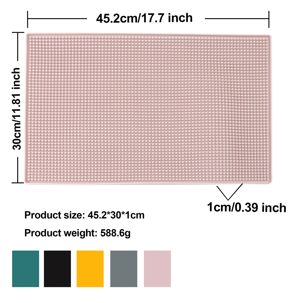 Premium Silicone Bar Mat - Durable & Stylish Spill-Proof Countertop Accessory for Home, Bars, and Restaurants