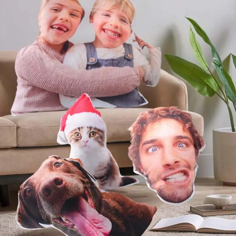 Personalized 3D Shaped Pillow from Photo Custom Photo Throw Pillow