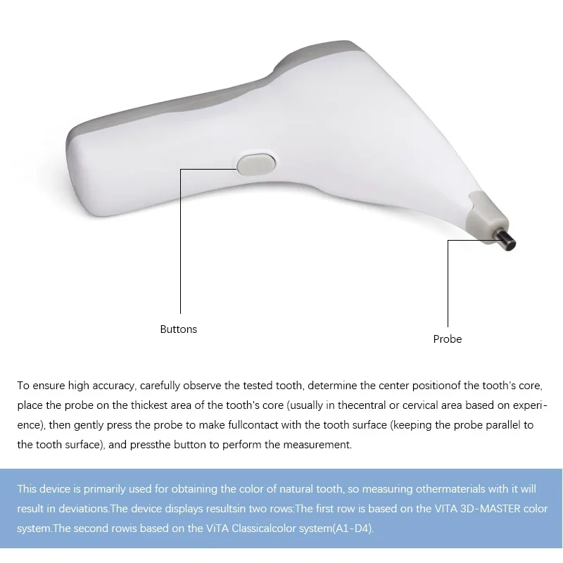 Comparateur Digital De Couleur Dentaire LCD - Guide De Teinte Photoelectrique Pour Dentisterie