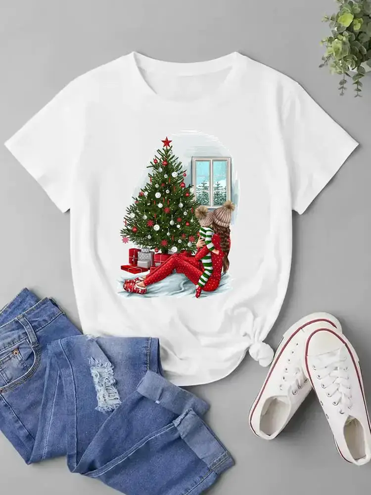 

Mom Mother Mama 90s Clothes Holiday Top Women Christmas Print Fashion New Year T Shirt Graphic T-shirt Ladies Clothing Tee