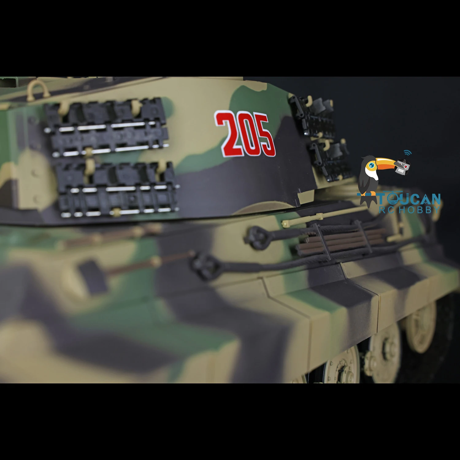 1/16 HENG LONG 7.0 Plastic FPV King Tiger RC Tank 3888A 360° Turret Barrel Recoil For Boys Machine Gun BB Pellet Gifts TH17522 6