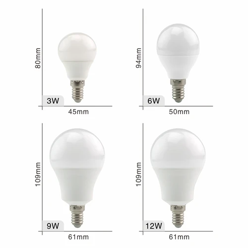 LED E27 E14 전구 조명 3W 6W 9W 12W 15W 18W 20W 실제 전력 전구, AC 220V-240V 스포트라이트 램프, 2 개 2